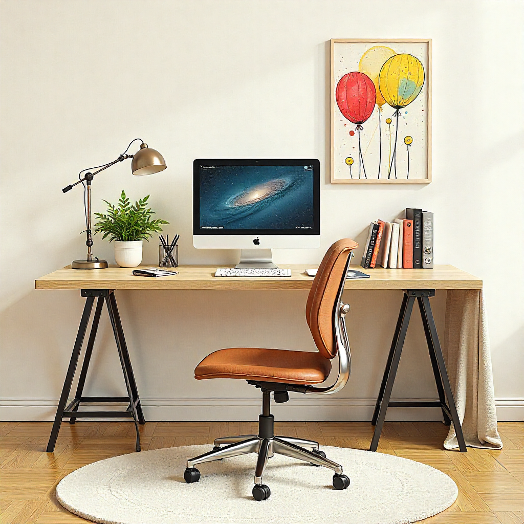 Organized living room with clean aesthetics