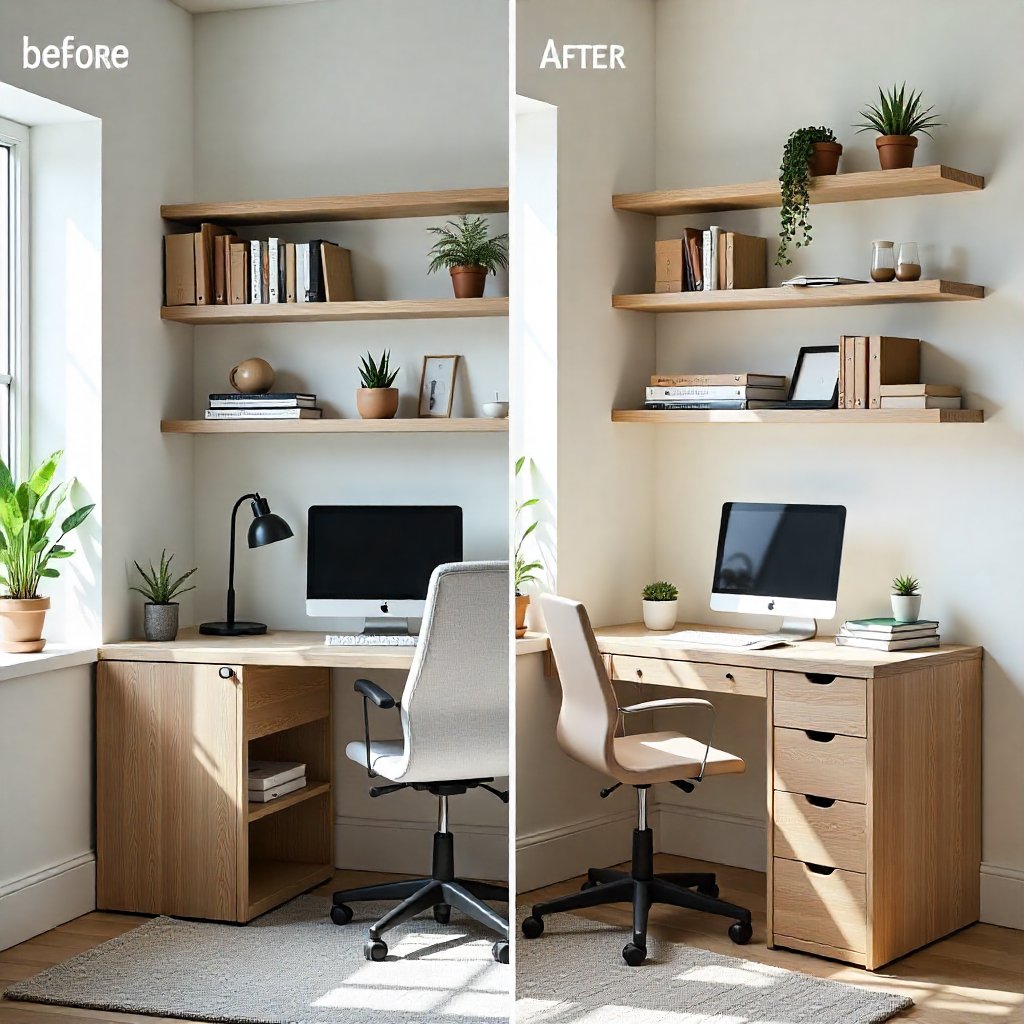 Person on video call receiving virtual organization advice